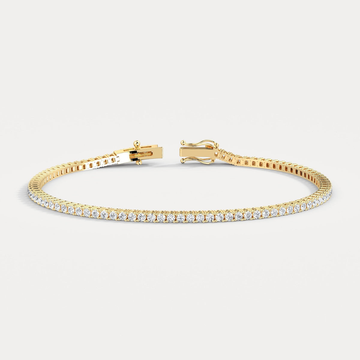 2Carat Lab - Grown Diamond Tennis Bracelet in 14K Gold/Platinum – Classic & Timeless - Bracelets