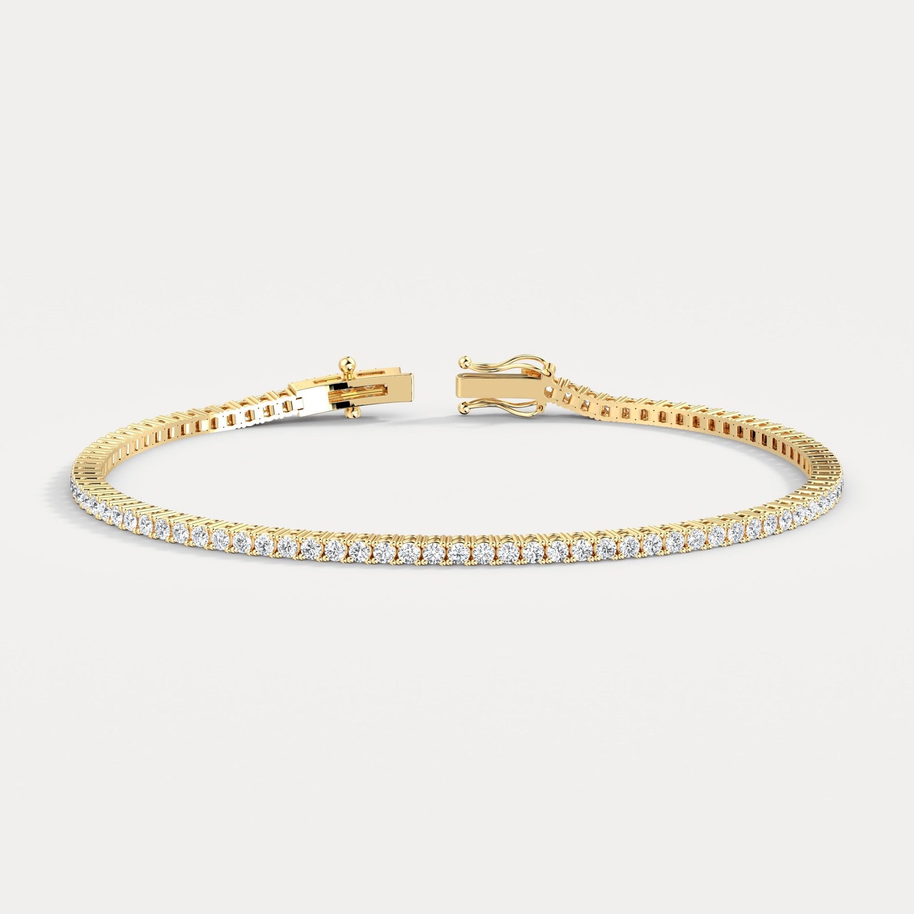 2Carat Lab - Grown Diamond Tennis Bracelet in 14K Gold/Platinum – Classic & Timeless - Bracelets