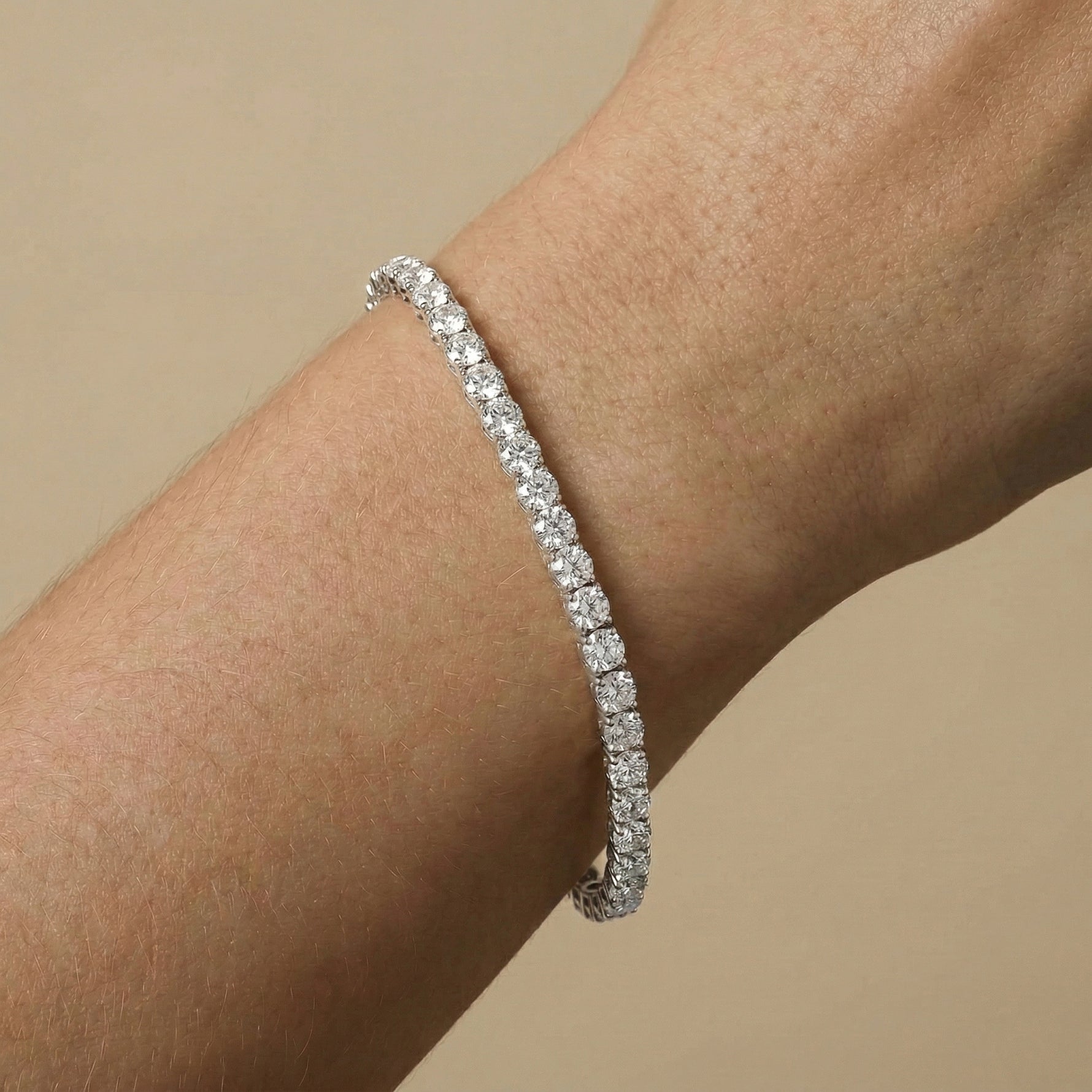 Brilliance Lab Created Diamond 1.00 CTW Tennis Bracelet in 925 Silver - Bracelets