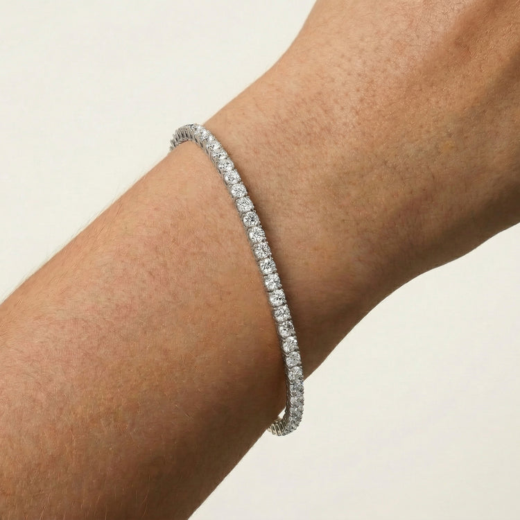 5 CTW Lab - Grown Diamond Tennis Bracelet in Sterling Silver - Bracelets