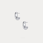 Scattered Lab - Grown Diamond Huggie Hoop Earrings in Sterling Silver - Earrings