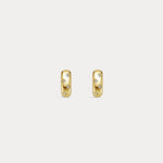 Scattered Lab - Grown Diamond Huggie Hoop Earrings in Sterling Silver - Earrings