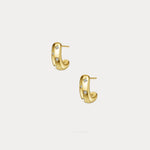 Scattered Lab - Grown Diamond Huggie Hoop Earrings in Sterling Silver - Earrings
