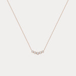 Five - Stone Bezel - Set Lab - Grown Diamond Bar Necklace in 14K Gold/Platinum - Necklaces