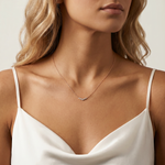 Five-Stone Bezel-Set Lab-Grown Diamond Bar Necklace in 14K Gold/Platinum - Necklaces
