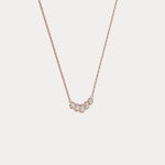 Five - Stone Bezel - Set Lab - Grown Diamond Bar Necklace in 14K Gold/Platinum - Necklaces