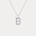 Sterling Silver Initial Letter Necklace – Bubble Pendant - Necklaces
