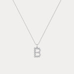 Sterling Silver Initial Letter Necklace – Bubble Pendant - Necklaces