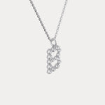 Sterling Silver Initial Letter Necklace – Bubble Pendant - Necklaces