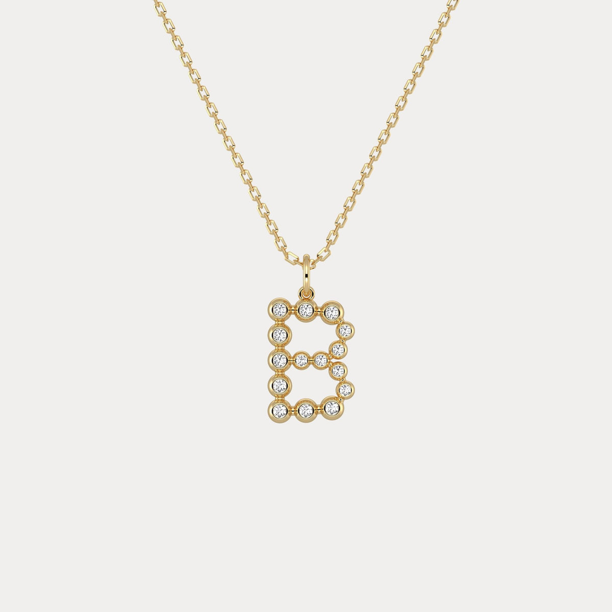 Sterling Silver Initial Letter Necklace – Bubble Pendant - Necklaces