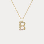 Sterling Silver Initial Letter Necklace – Bubble Pendant - Necklaces