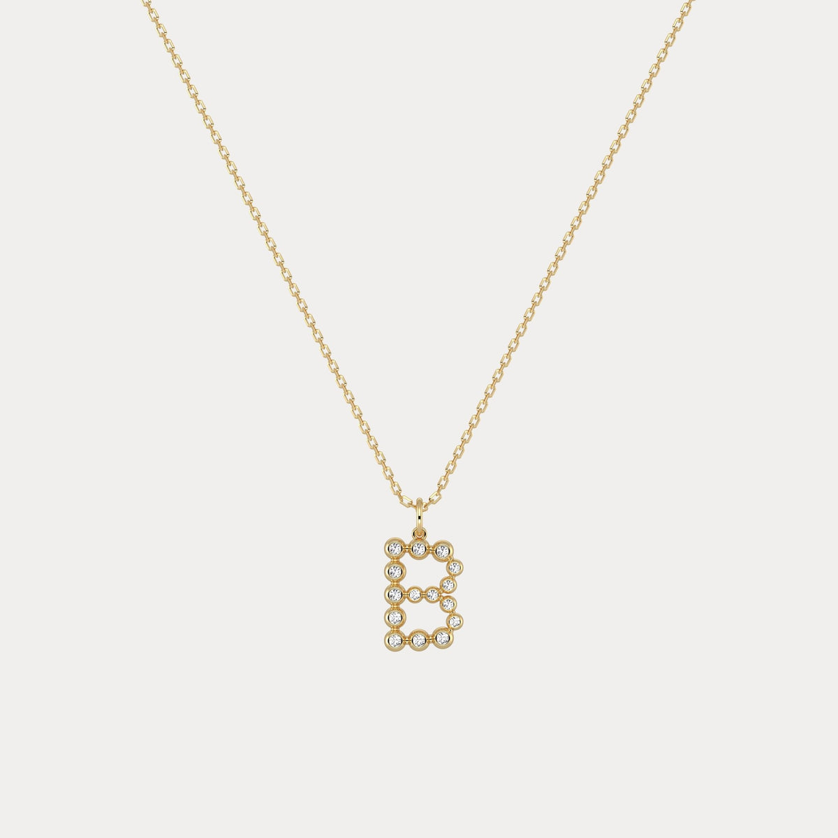 Sterling Silver Initial Letter Necklace – Bubble Pendant - Necklaces