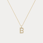 Sterling Silver Initial Letter Necklace – Bubble Pendant - Necklaces