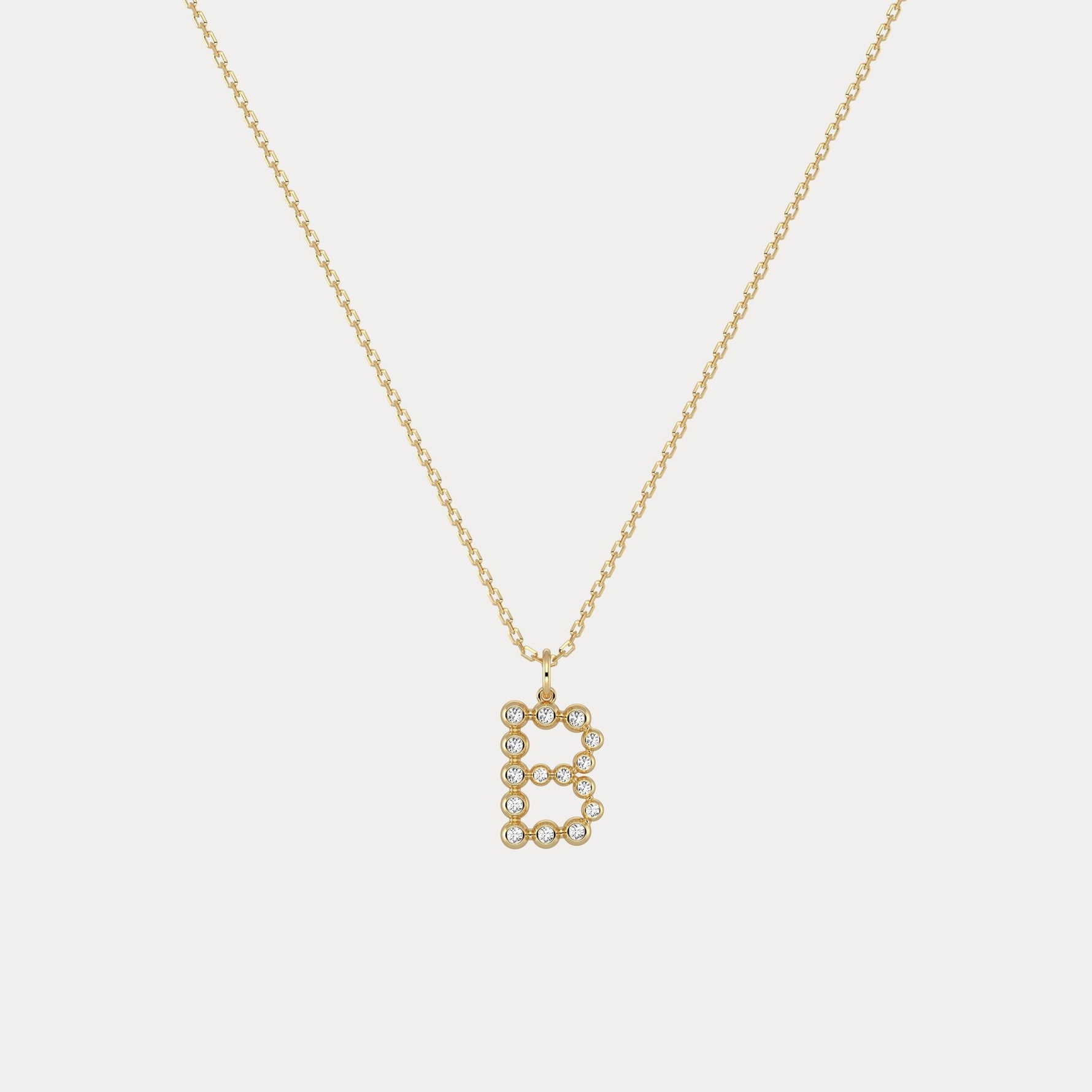 Sterling Silver Initial Letter Necklace – Bubble Pendant - Necklaces