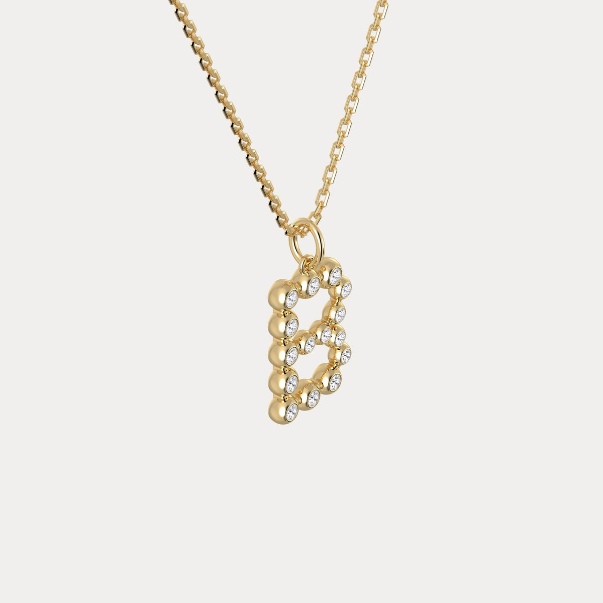 Sterling Silver Initial Letter Necklace – Bubble Pendant - Necklaces