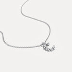 Sterling Silver Initial Letter Necklace – Bubble Pendant - Necklaces