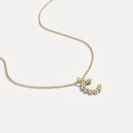 Sterling Silver Initial Letter Necklace – Bubble Pendant - Necklaces