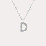 Sterling Silver Initial Letter Necklace – Bubble Pendant - Necklaces
