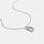Sterling Silver Initial Letter Necklace – Bubble Pendant - Necklaces