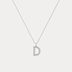 Sterling Silver Initial Letter Necklace – Bubble Pendant - Necklaces