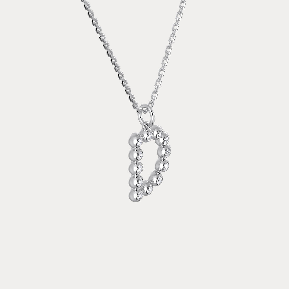 Sterling Silver Initial Letter Necklace – Bubble Pendant - Necklaces