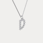 Sterling Silver Initial Letter Necklace – Bubble Pendant - Necklaces