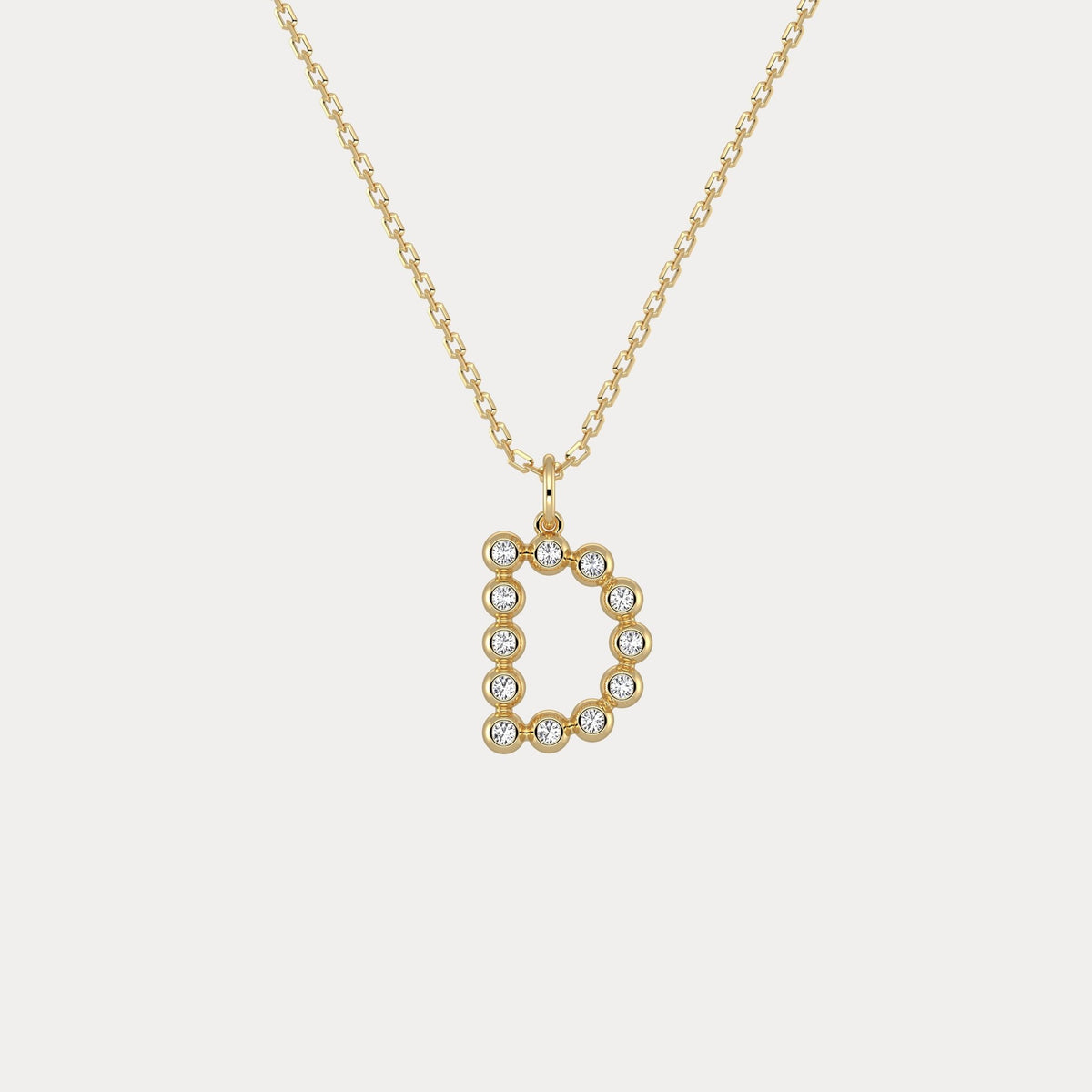 Sterling Silver Initial Letter Necklace – Bubble Pendant - Necklaces