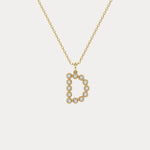 Sterling Silver Initial Letter Necklace – Bubble Pendant - Necklaces