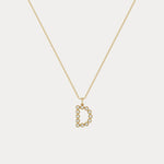 Sterling Silver Initial Letter Necklace – Bubble Pendant - Necklaces