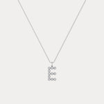 Sterling Silver Initial Letter Necklace – Bubble Pendant - Necklaces