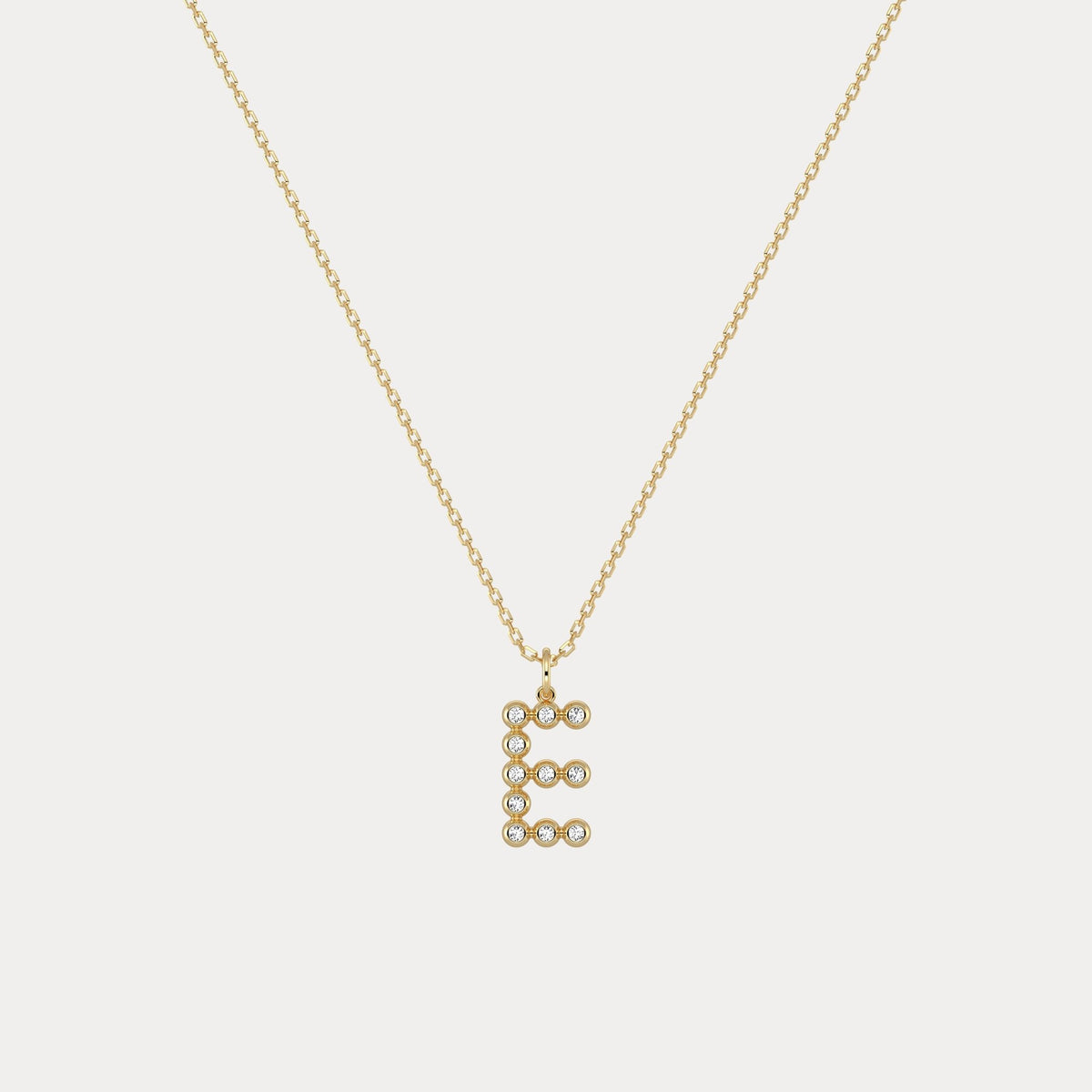 Sterling Silver Initial Letter Necklace – Bubble Pendant - Necklaces