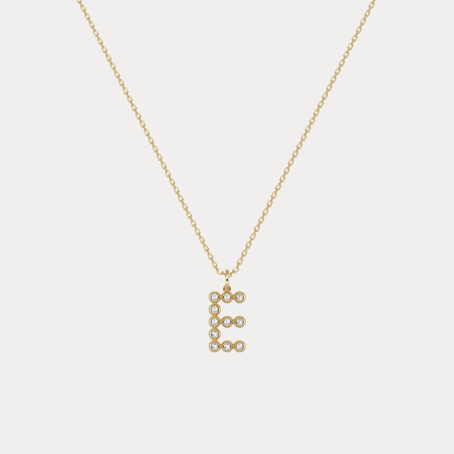Sterling Silver Initial Letter Necklace – Bubble Pendant - Necklaces