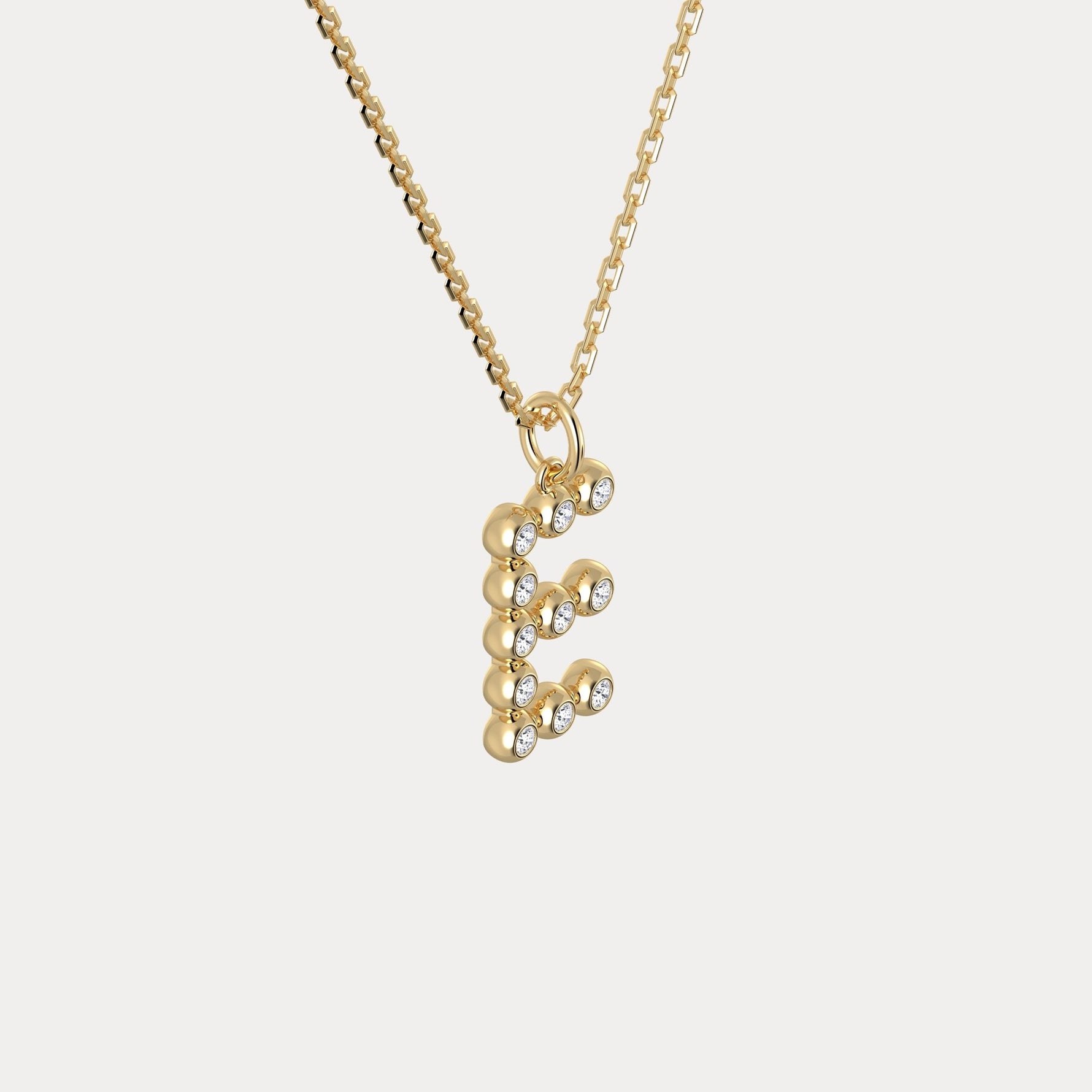 Sterling Silver Initial Letter Necklace – Bubble Pendant - Necklaces