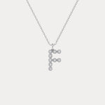 Sterling Silver Initial Letter Necklace – Bubble Pendant - Necklaces