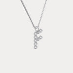 Sterling Silver Initial Letter Necklace – Bubble Pendant - Necklaces