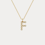 Sterling Silver Initial Letter Necklace – Bubble Pendant - Necklaces
