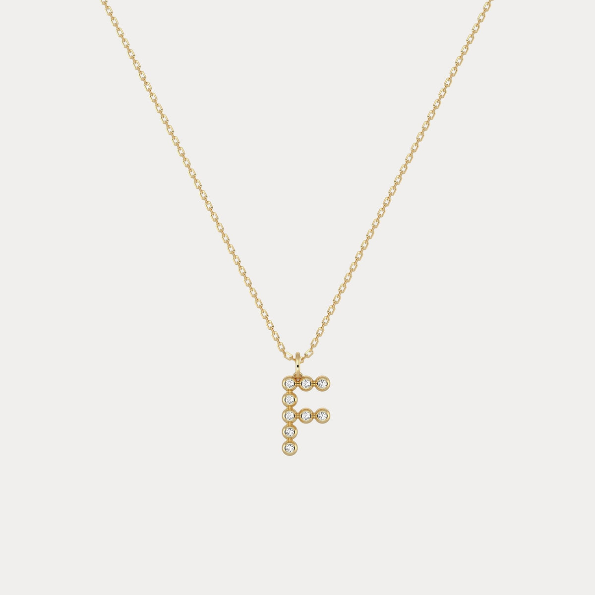 Sterling Silver Initial Letter Necklace – Bubble Pendant - Necklaces