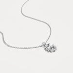 Sterling Silver Initial Letter Necklace – Bubble Pendant - Necklaces