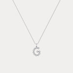 Sterling Silver Initial Letter Necklace – Bubble Pendant - Necklaces