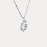 Sterling Silver Initial Letter Necklace – Bubble Pendant - Necklaces