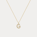 Sterling Silver Initial Letter Necklace – Bubble Pendant - Necklaces