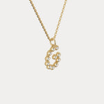 Sterling Silver Initial Letter Necklace – Bubble Pendant - Necklaces