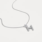 Sterling Silver Initial Letter Necklace – Bubble Pendant - Necklaces