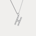 Sterling Silver Initial Letter Necklace – Bubble Pendant - Necklaces