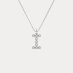 Sterling Silver Initial Letter Necklace – Bubble Pendant - Necklaces
