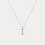 Sterling Silver Initial Letter Necklace – Bubble Pendant - Necklaces