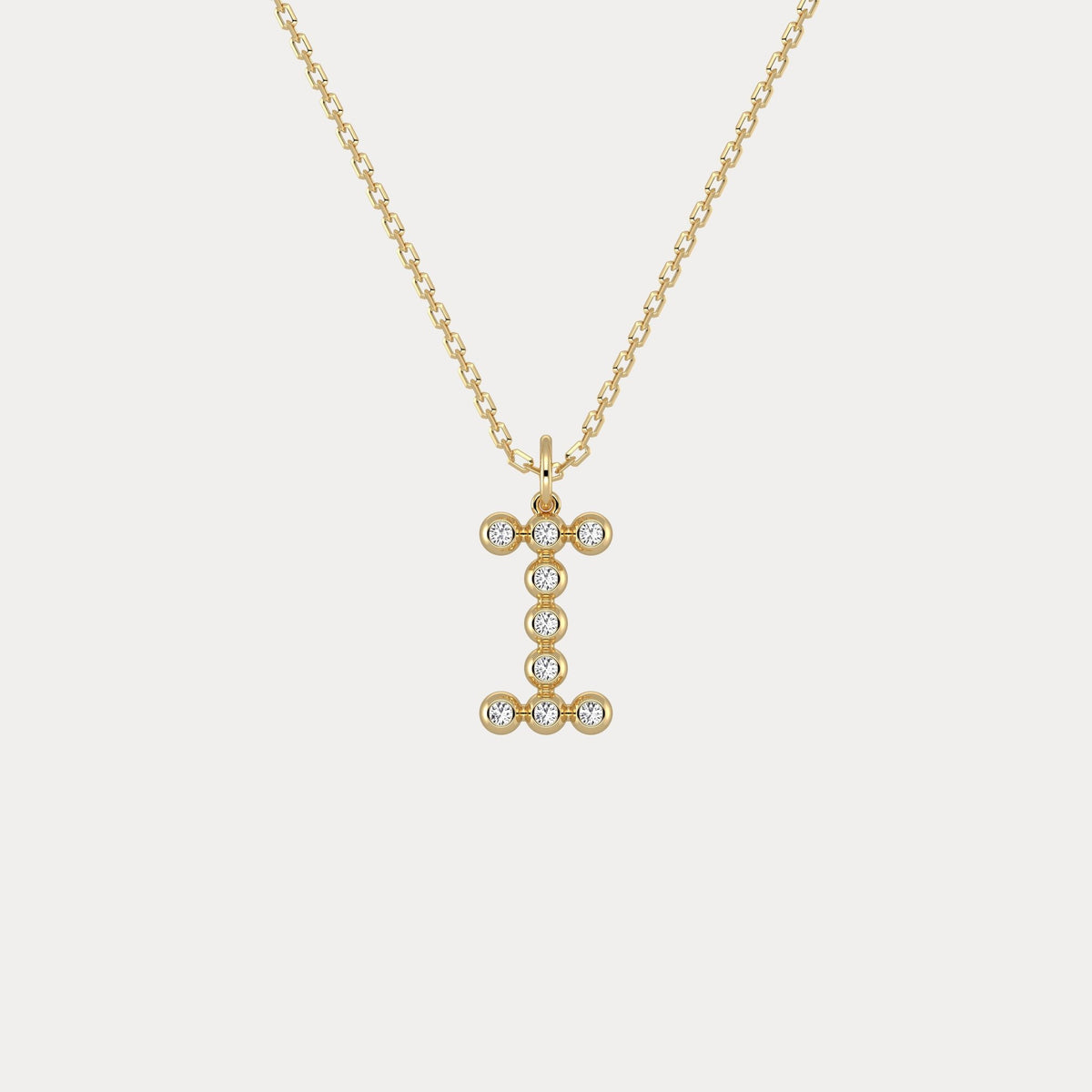 Sterling Silver Initial Letter Necklace – Bubble Pendant - Necklaces