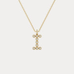 Sterling Silver Initial Letter Necklace – Bubble Pendant - Necklaces