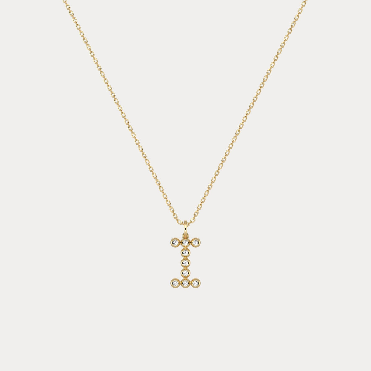 Sterling Silver Initial Letter Necklace – Bubble Pendant - Necklaces