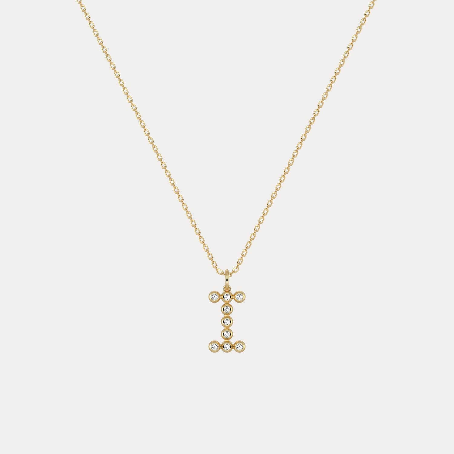 Sterling Silver Initial Letter Necklace – Bubble Pendant - Necklaces